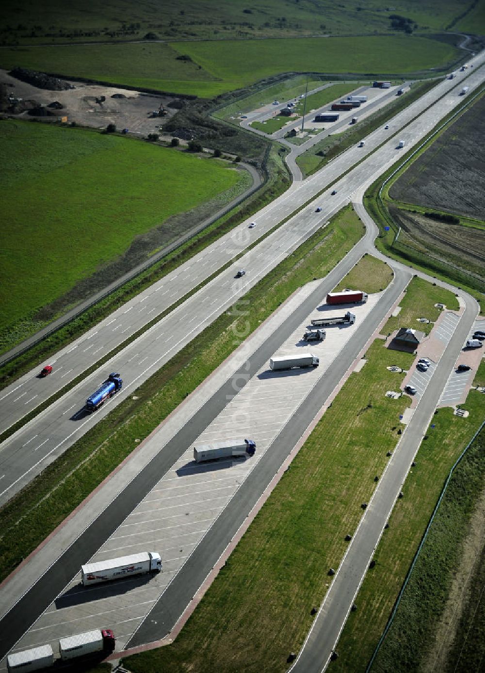 Luftbild Eisenach - Nordverlegung / Umfahrung Hörselberge der Autobahn E40 / A4 in Thüringen