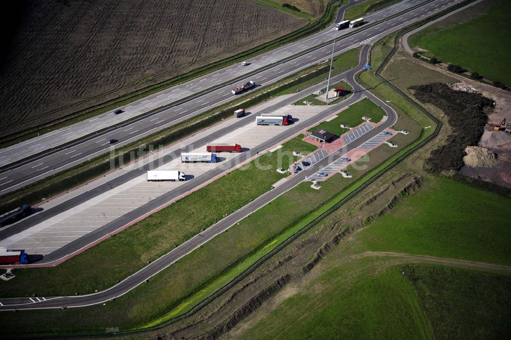 Luftaufnahme Eisenach - Nordverlegung / Umfahrung Hörselberge der Autobahn E40 / A4 in Thüringen