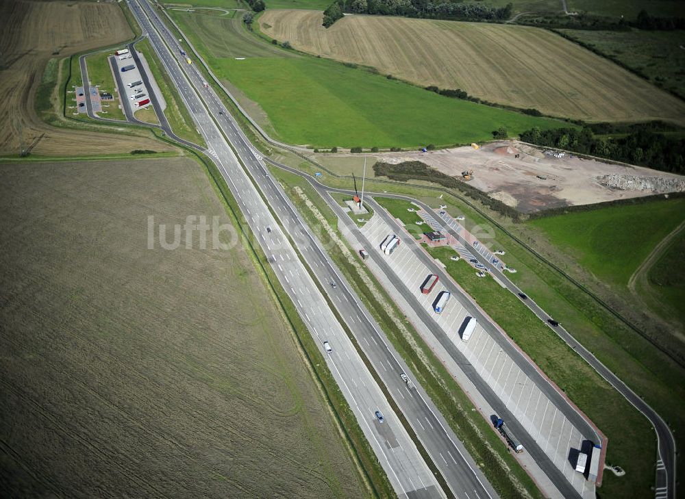 Luftbild Eisenach - Nordverlegung / Umfahrung Hörselberge der Autobahn E40 / A4 in Thüringen