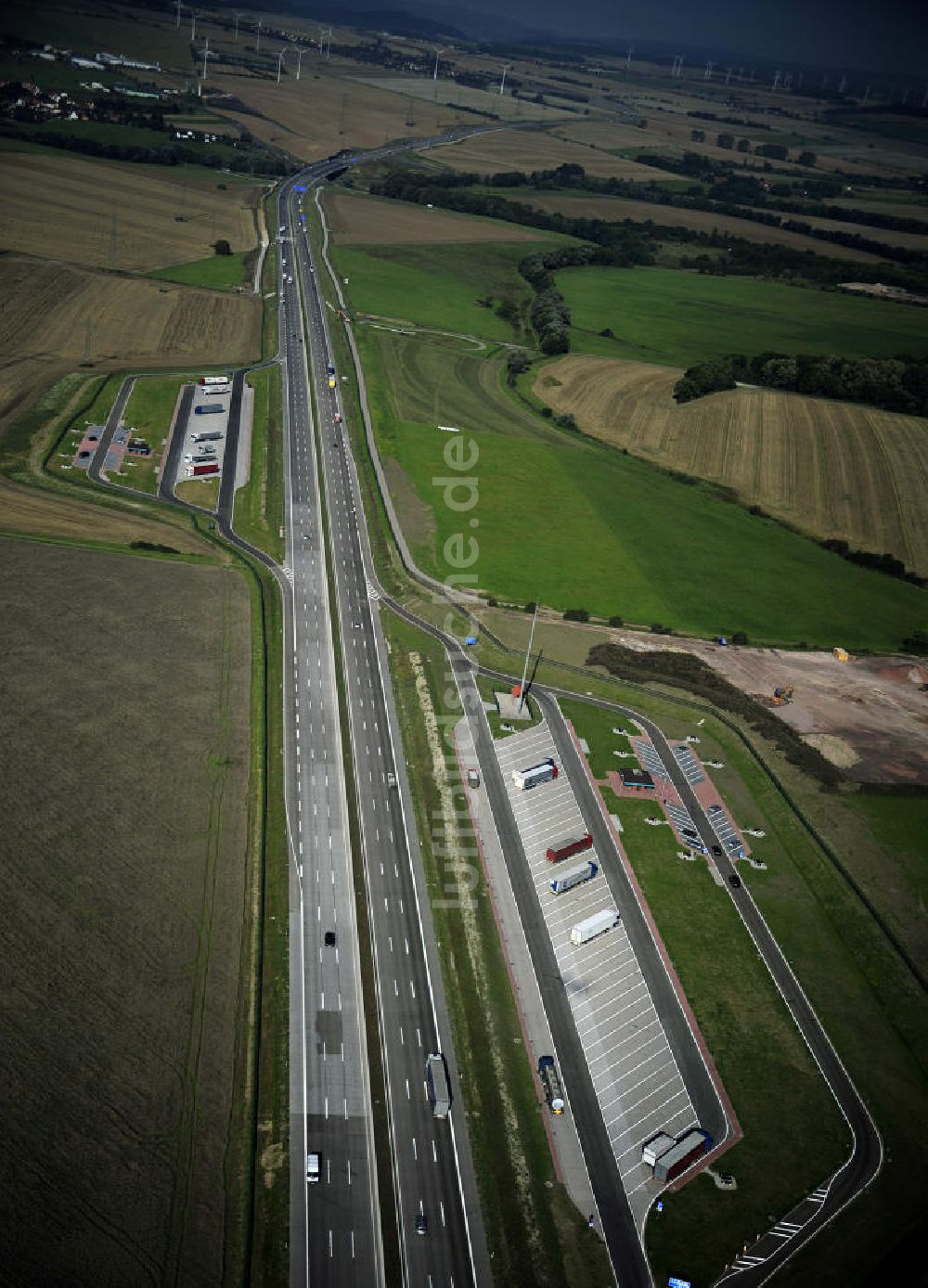 Luftaufnahme Eisenach - Nordverlegung / Umfahrung Hörselberge der Autobahn E40 / A4 in Thüringen