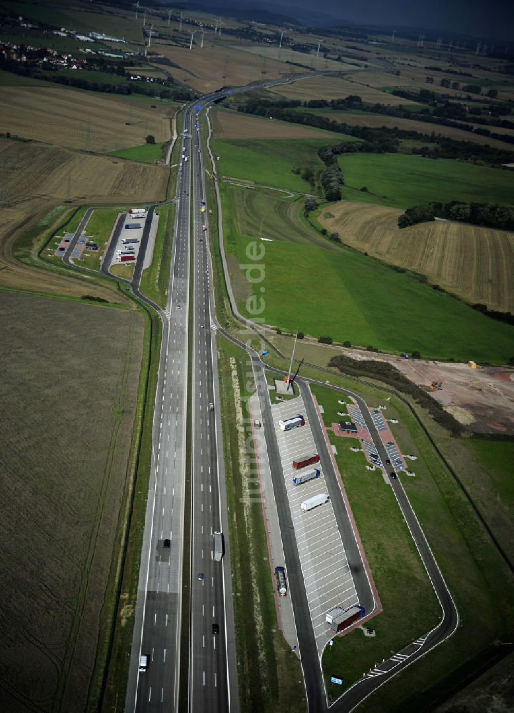 Eisenach von oben - Nordverlegung / Umfahrung Hörselberge der Autobahn E40 / A4 in Thüringen