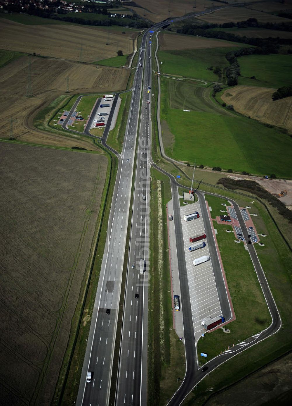 Eisenach aus der Vogelperspektive: Nordverlegung / Umfahrung Hörselberge der Autobahn E40 / A4 in Thüringen