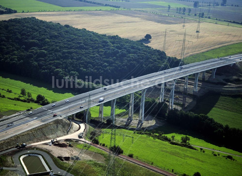 Luftaufnahme Eisenach - Nordverlegung / Umfahrung Hörselberge der Autobahn E40 / A4 in Thüringen