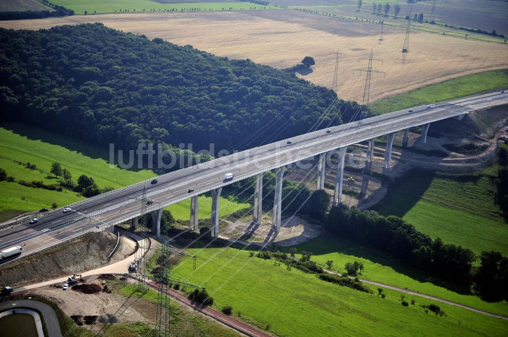 Eisenach von oben - Nordverlegung / Umfahrung Hörselberge der Autobahn E40 / A4 in Thüringen