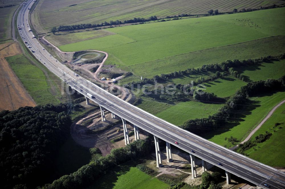 Luftbild Eisenach - Nordverlegung / Umfahrung Hörselberge der Autobahn E40 / A4 in Thüringen