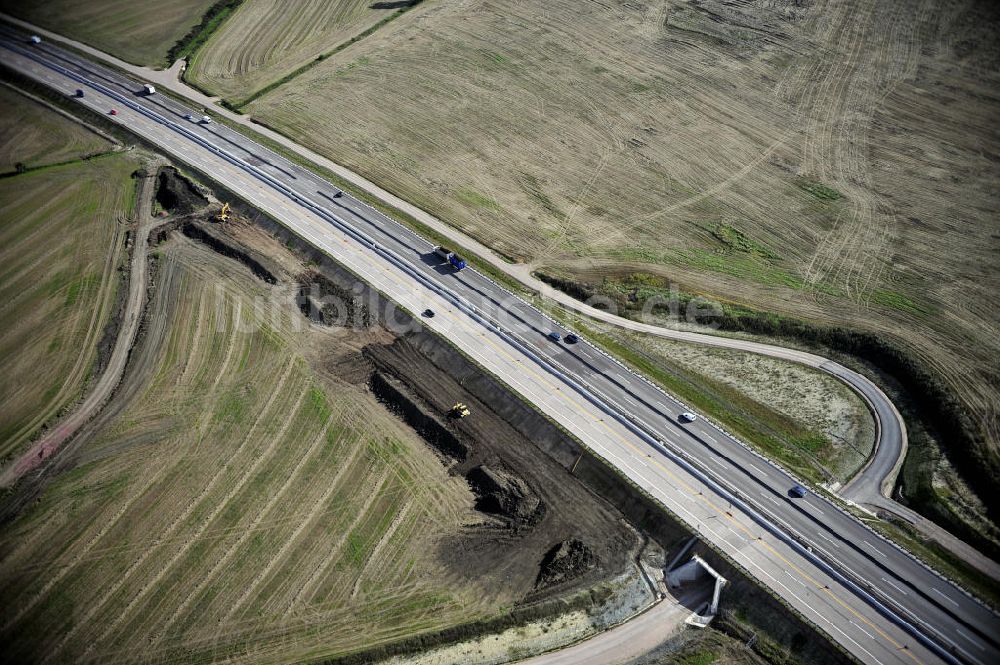 Eisenach aus der Vogelperspektive: Nordverlegung / Umfahrung Hörselberge der Autobahn E40 / A4 in Thüringen