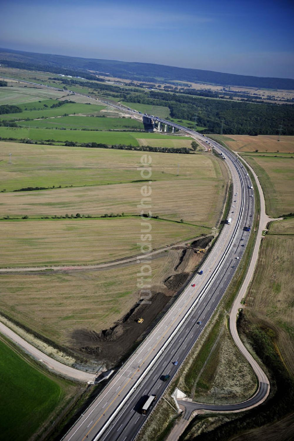 Luftbild Eisenach - Nordverlegung / Umfahrung Hörselberge der Autobahn E40 / A4 in Thüringen