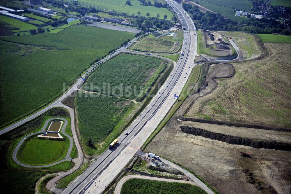 Luftbild Eisenach - Nordverlegung / Umfahrung Hörselberge der Autobahn E40 / A4 in Thüringen