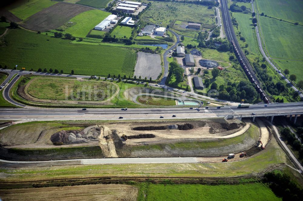 Eisenach aus der Vogelperspektive: Nordverlegung / Umfahrung Hörselberge der Autobahn E40 / A4 in Thüringen