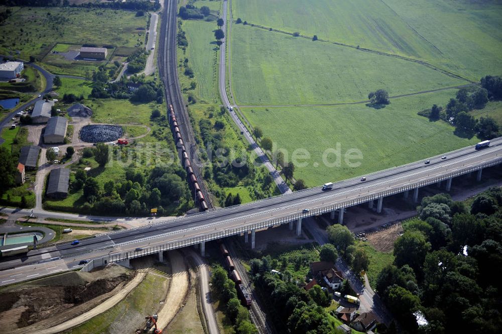 Luftbild Eisenach - Nordverlegung / Umfahrung Hörselberge der Autobahn E40 / A4 in Thüringen