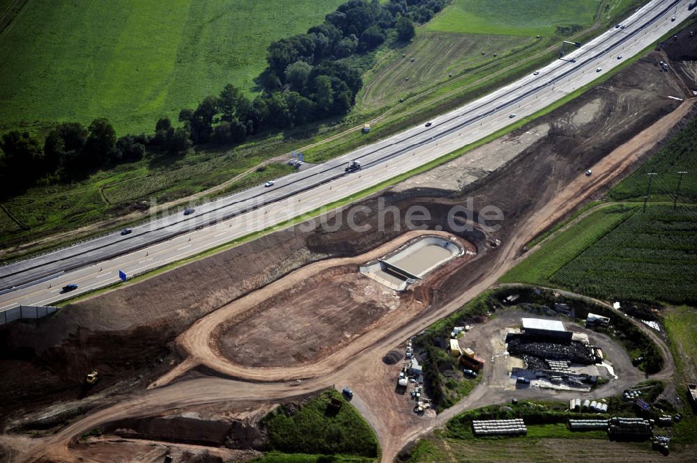 Eisenach aus der Vogelperspektive: Nordverlegung / Umfahrung Hörselberge der Autobahn E40 / A4 in Thüringen