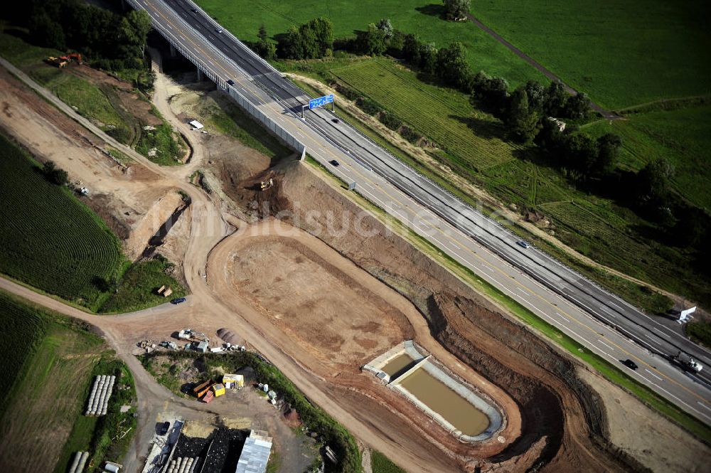 Luftbild Eisenach - Nordverlegung / Umfahrung Hörselberge der Autobahn E40 / A4 in Thüringen