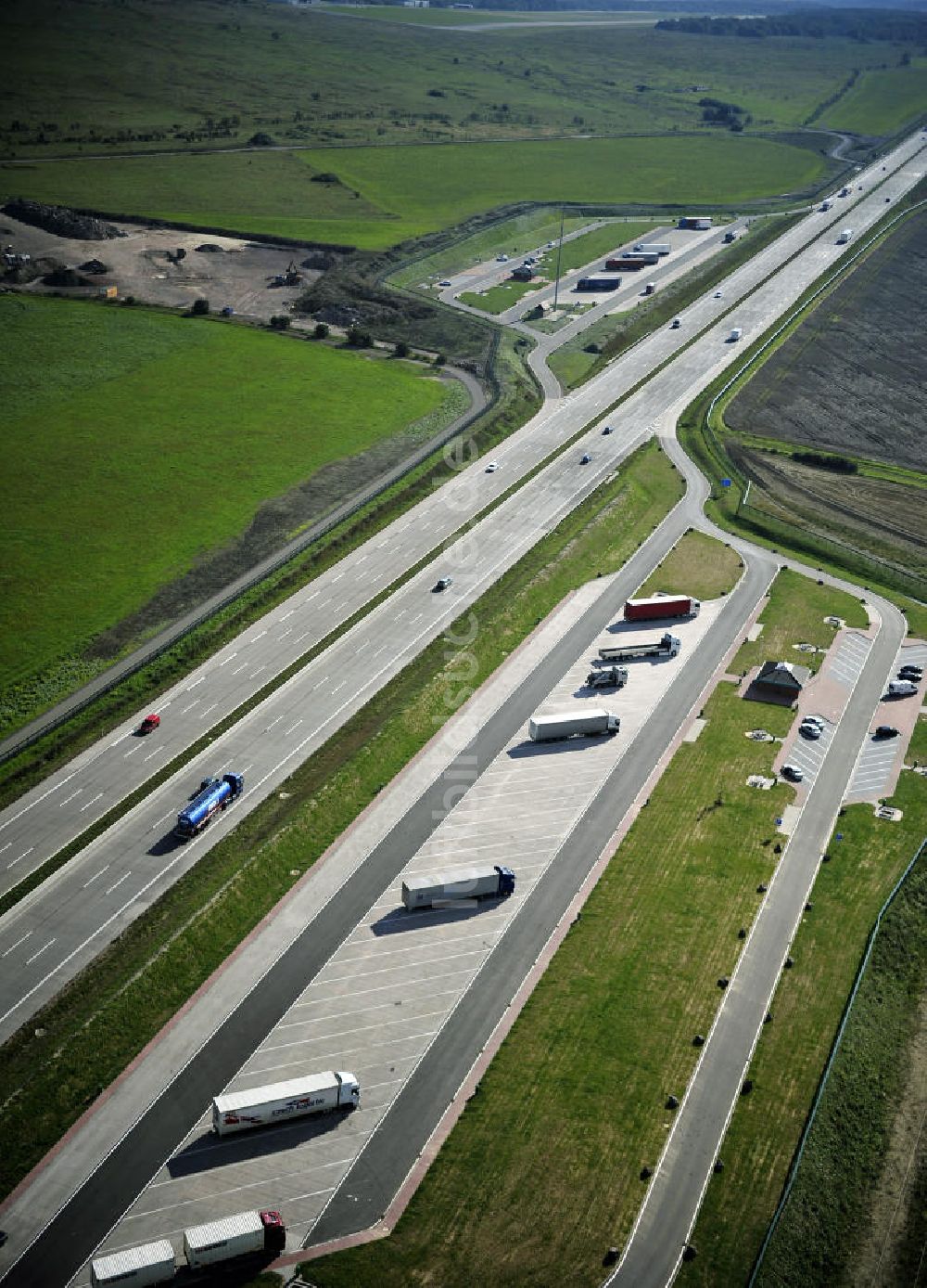 Eisenach von oben - Nordverlegung / Umfahrung Hörselberge der Autobahn E40 / A4 in Thüringen