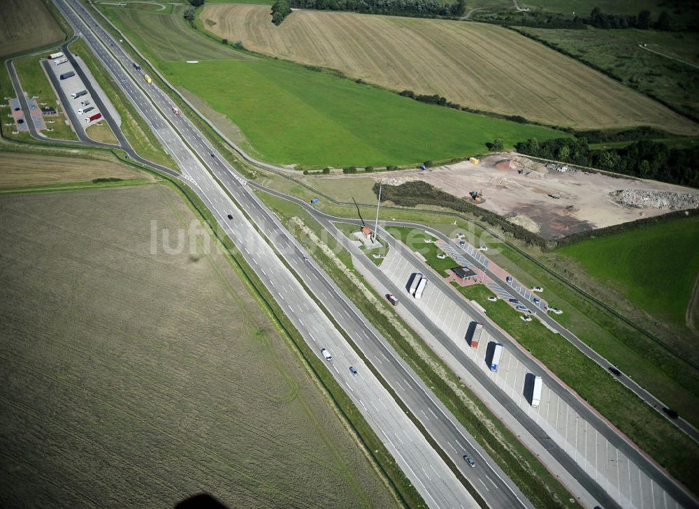 Luftbild Eisenach - Nordverlegung / Umfahrung Hörselberge der Autobahn E40 / A4 in Thüringen