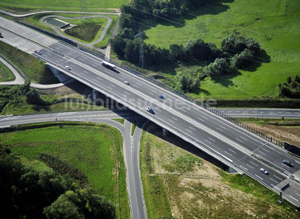 Luftbild Eisenach - Nordverlegung / Umfahrung Hörselberge der Autobahn E40 / A4 in Thüringen