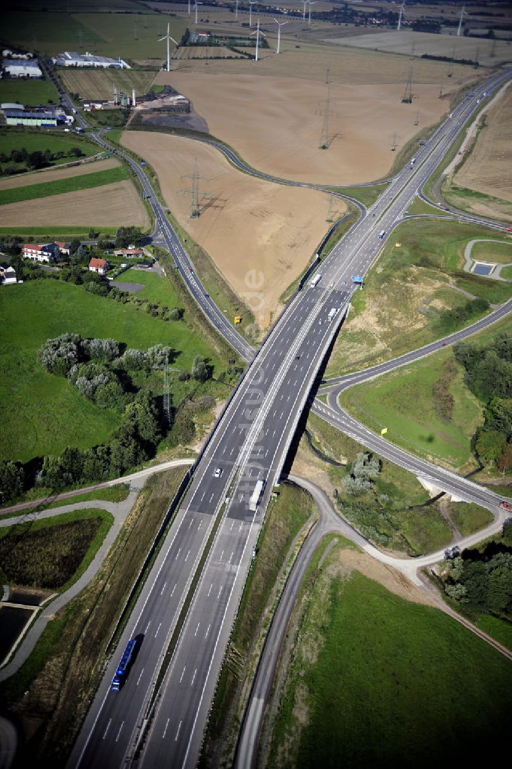 Luftaufnahme Eisenach - Nordverlegung / Umfahrung Hörselberge der Autobahn E40 / A4 in Thüringen