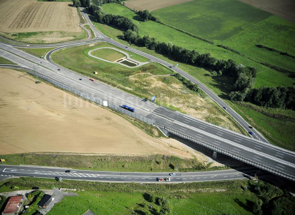 Eisenach von oben - Nordverlegung / Umfahrung Hörselberge der Autobahn E40 / A4 in Thüringen