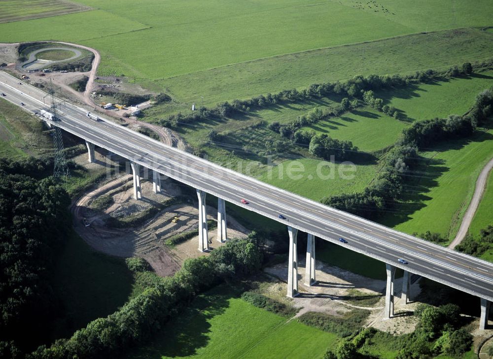 Luftbild Eisenach - Nordverlegung / Umfahrung Hörselberge der Autobahn E40 / A4 in Thüringen