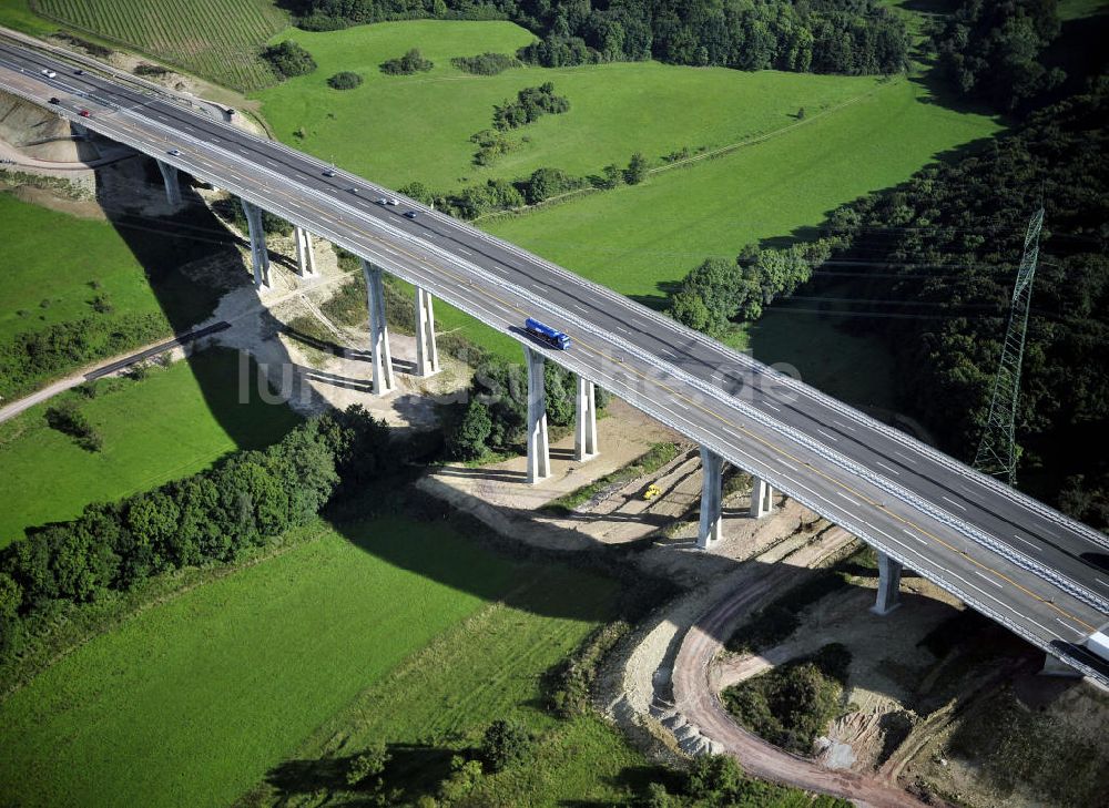 Eisenach von oben - Nordverlegung / Umfahrung Hörselberge der Autobahn E40 / A4 in Thüringen