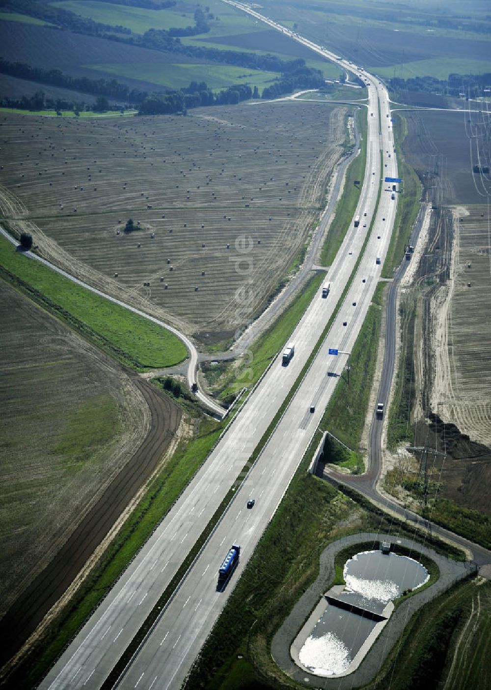 Eisenach aus der Vogelperspektive: Nordverlegung / Umfahrung Hörselberge der Autobahn E40 / A4 in Thüringen