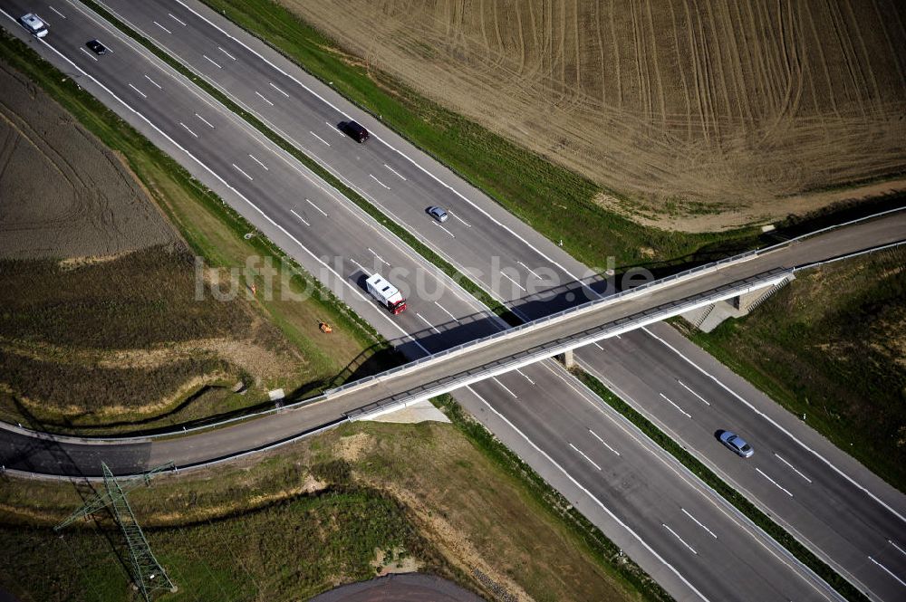 Luftaufnahme Eisenach - Nordverlegung / Umfahrung Hörselberge der Autobahn E40 / A4 in Thüringen