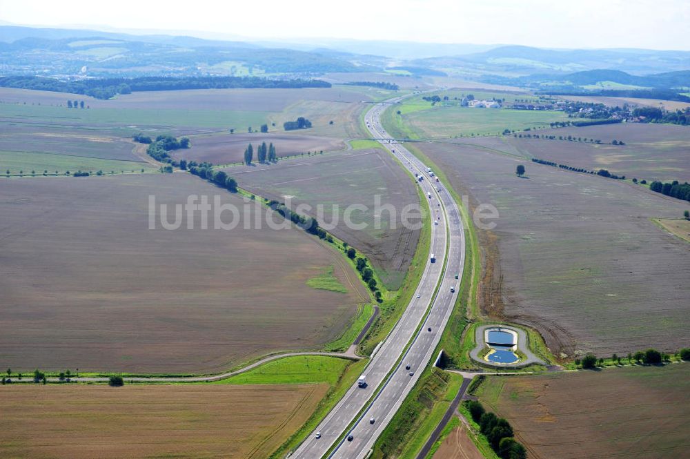 Luftaufnahme Hötzelsroda - Nordverlegung / Umfahrung Hörselberge der Autobahn E40 / A4 in Thüringen