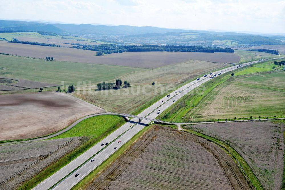 Luftaufnahme Neukirchen - Nordverlegung / Umfahrung Hörselberge der Autobahn E40 / A4 in Thüringen