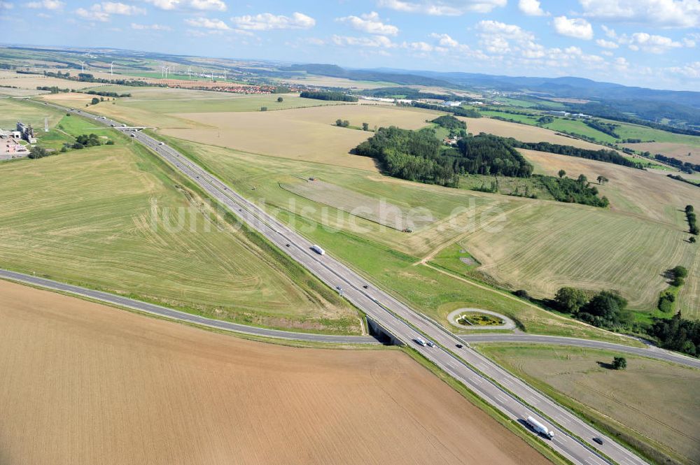 Luftaufnahme Neukirchen - Nordverlegung / Umfahrung Hörselberge der Autobahn E40 / A4 in Thüringen