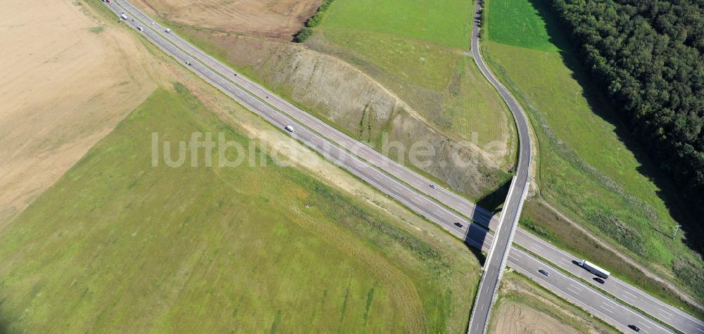 Madelungen von oben - Nordverlegung / Umfahrung Hörselberge der Autobahn E40 / A4 in Thüringen