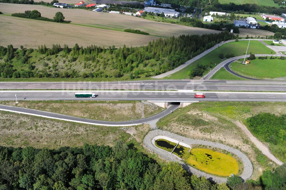 Luftbild Eisenach - Nordverlegung / Umfahrung Hörselberge der Autobahn E40 / A4 in Thüringen