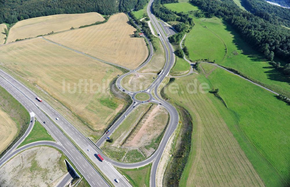 Luftbild Eisenach - Nordverlegung / Umfahrung Hörselberge der Autobahn E40 / A4 in Thüringen