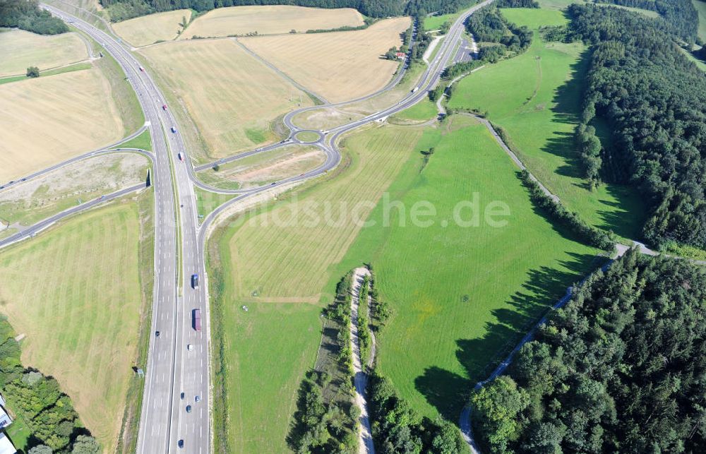 Eisenach von oben - Nordverlegung / Umfahrung Hörselberge der Autobahn E40 / A4 in Thüringen