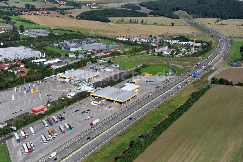 Luftbild Eisenach - Nordverlegung / Umfahrung Hörselberge der Autobahn E40 / A4 in Thüringen