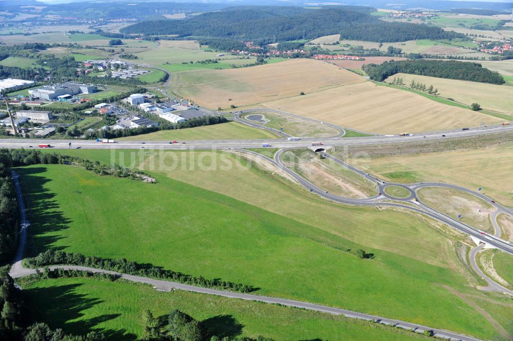 Luftaufnahme Eisenach - Nordverlegung / Umfahrung Hörselberge der Autobahn E40 / A4 in Thüringen