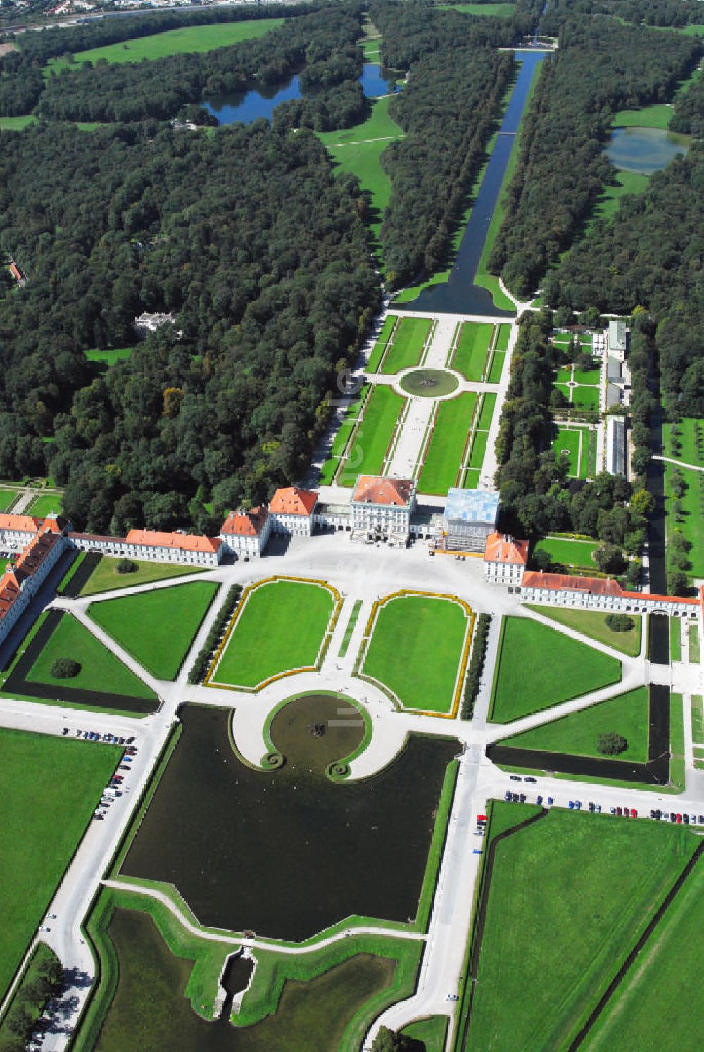 Luftbild München - Nymphenburger Schlosspark in München