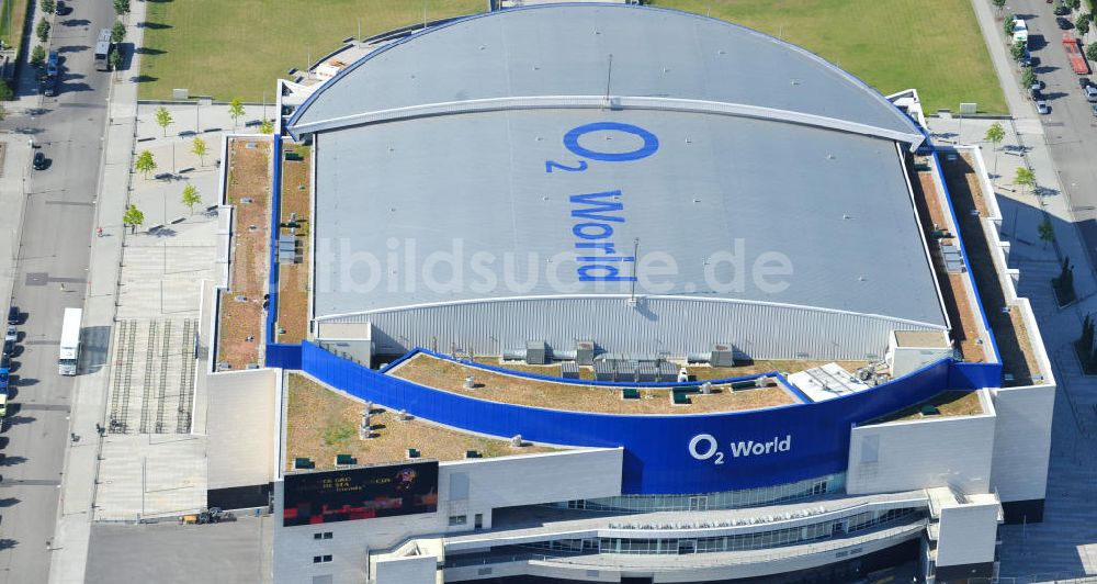 Berlin Friedrichshain aus der Vogelperspektive: O2-Arena Berlin