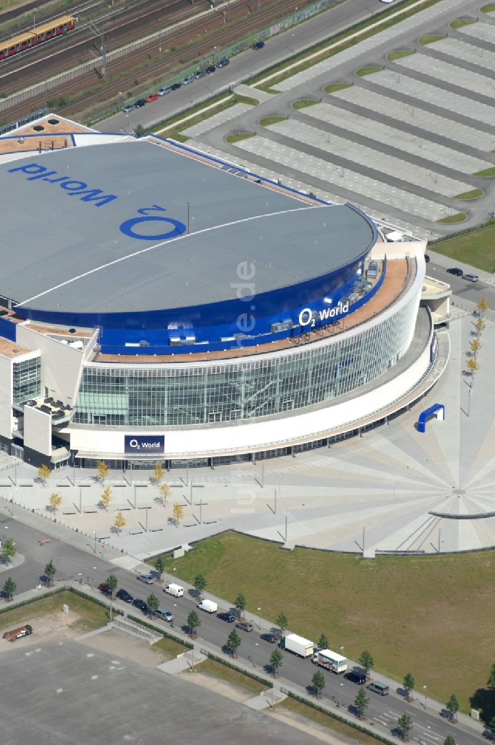 Luftaufnahme Berlin - O2- Arena in Berlin - Friedrichshain