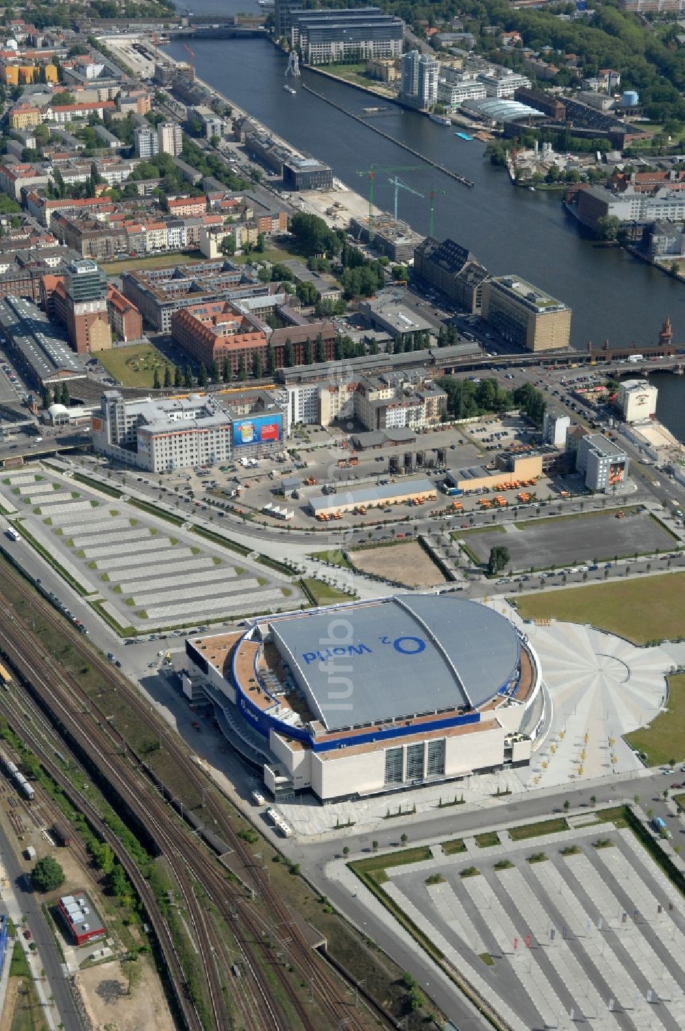 Luftbild Berlin - O2- Arena in Berlin - Friedrichshain