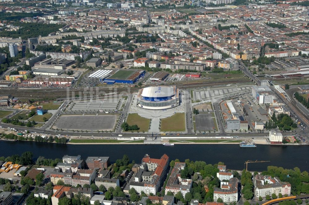 Berlin aus der Vogelperspektive: O2- Arena in Berlin - Friedrichshain