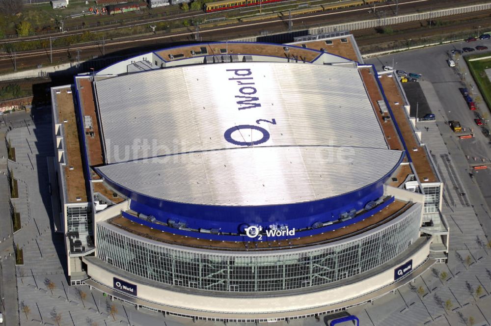 Berlin von oben - O2 World Arena in Berlin Friedrichshain