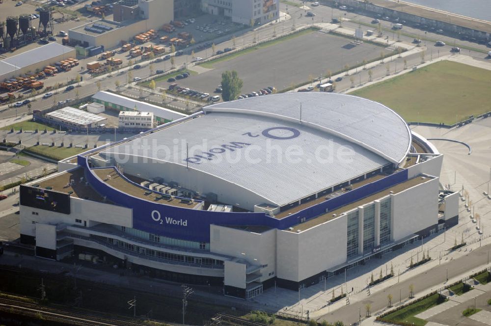 Luftbild Berlin - O2 World Arena in Berlin Friedrichshain