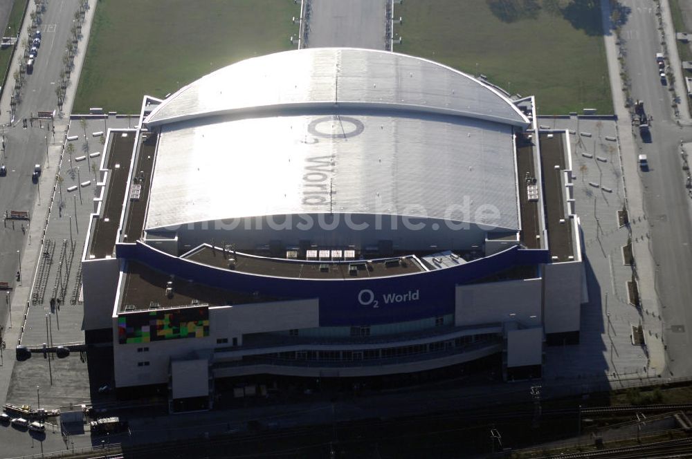 Luftaufnahme Berlin - O2 World Arena in Berlin Friedrichshain