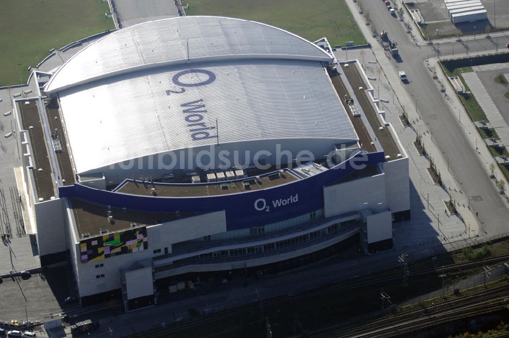 Berlin von oben - O2 World Arena in Berlin Friedrichshain