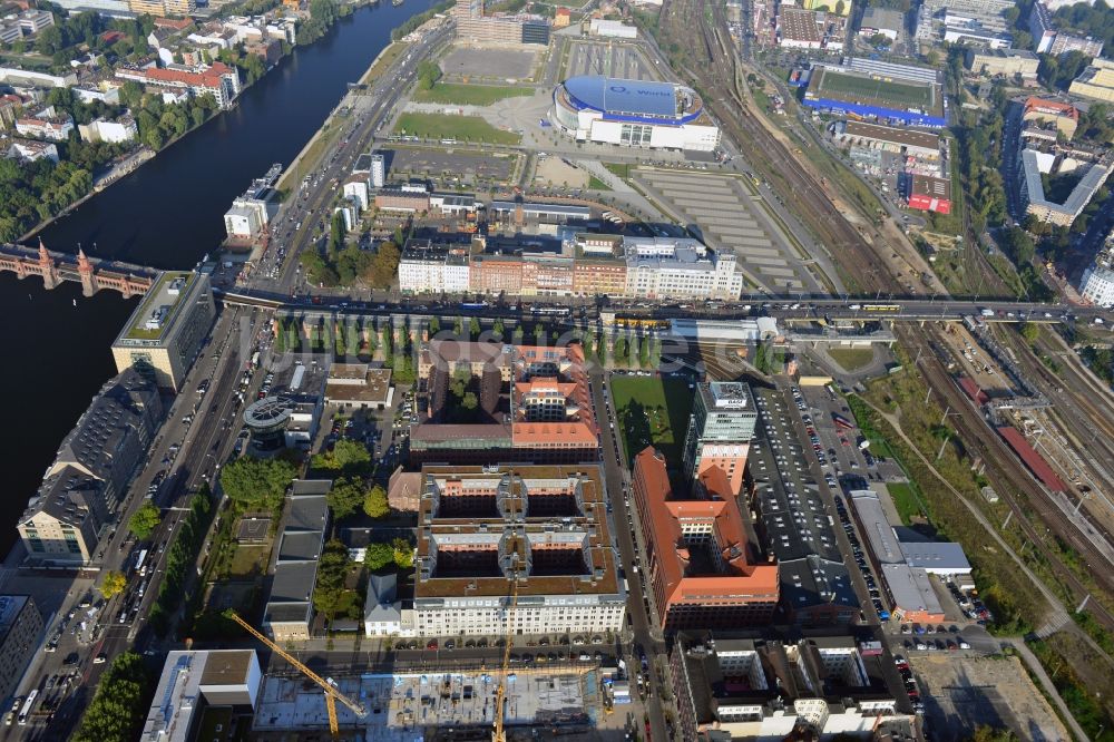 Luftaufnahme Berlin - Oberbaum City im Ortsteil Friedrichshain in Berlin