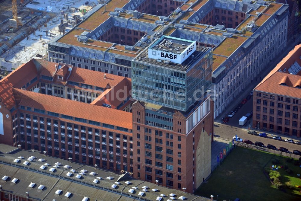 Luftbild Berlin - Oberbaum City im Ortsteil Friedrichshain in Berlin