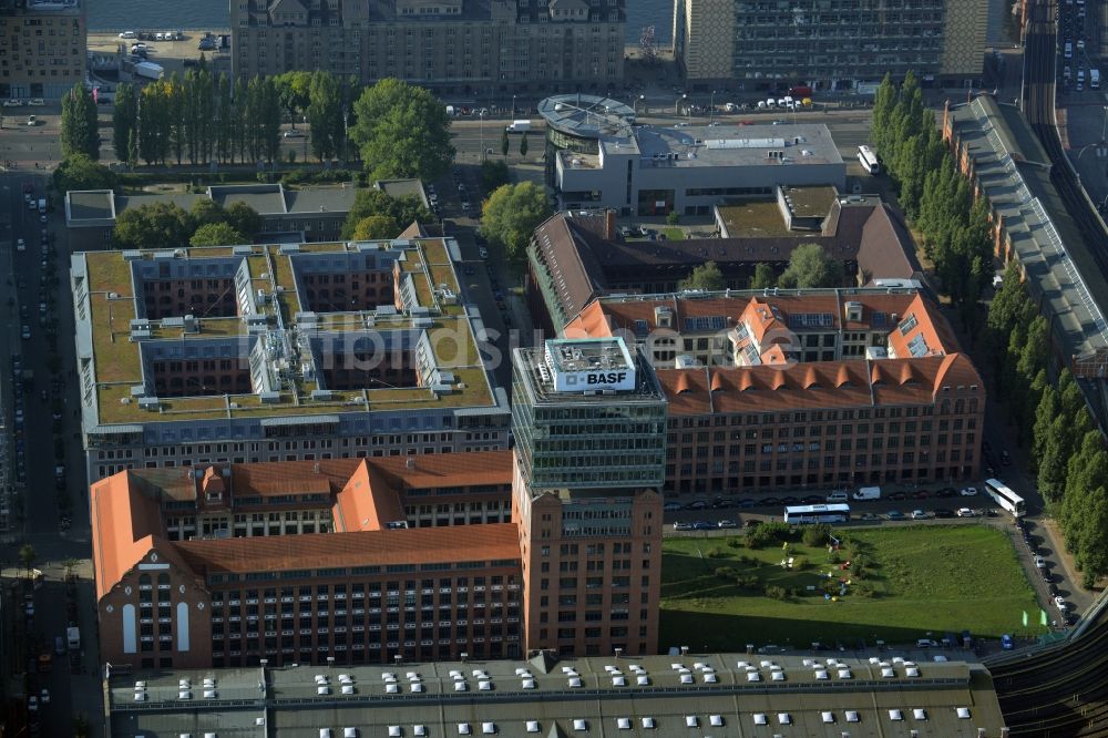 Luftaufnahme Berlin - Oberbaum City im Ortsteil Friedrichshain in Berlin