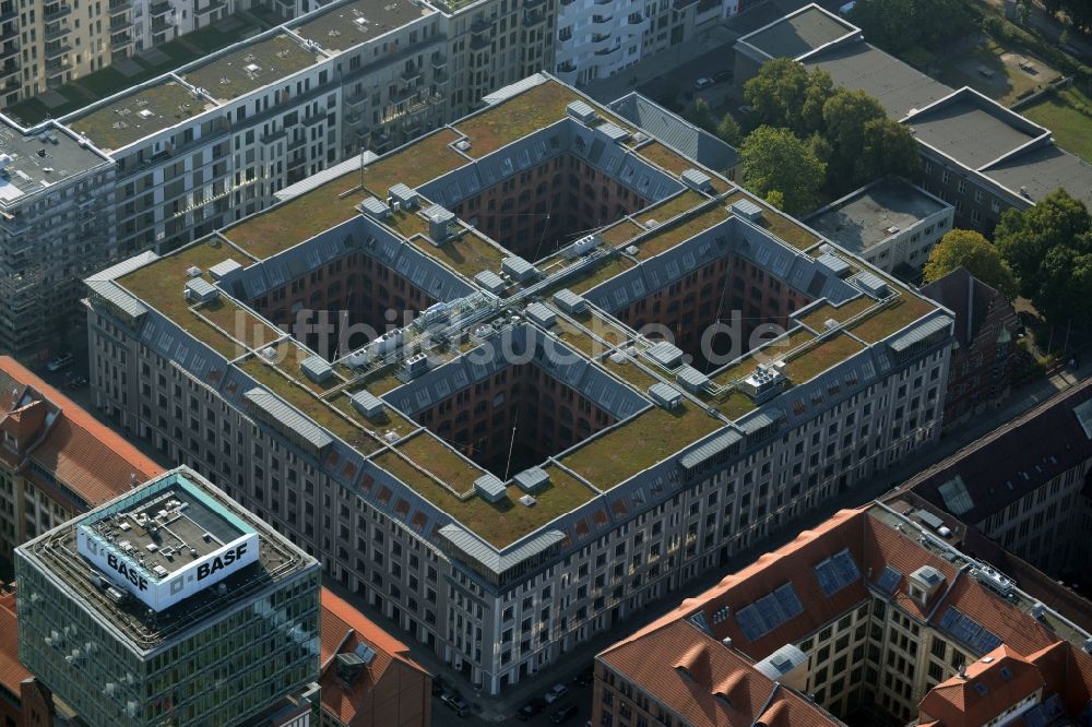 Luftaufnahme Berlin - Oberbaum City im Ortsteil Friedrichshain in Berlin