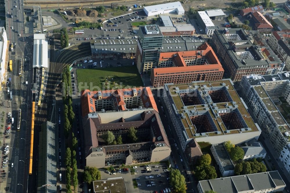 Luftbild Berlin - Oberbaum City im Ortsteil Friedrichshain in Berlin