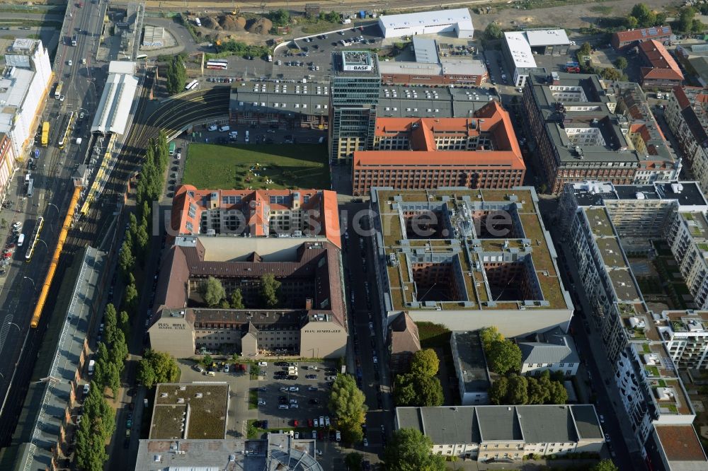 Luftaufnahme Berlin - Oberbaum City im Ortsteil Friedrichshain in Berlin