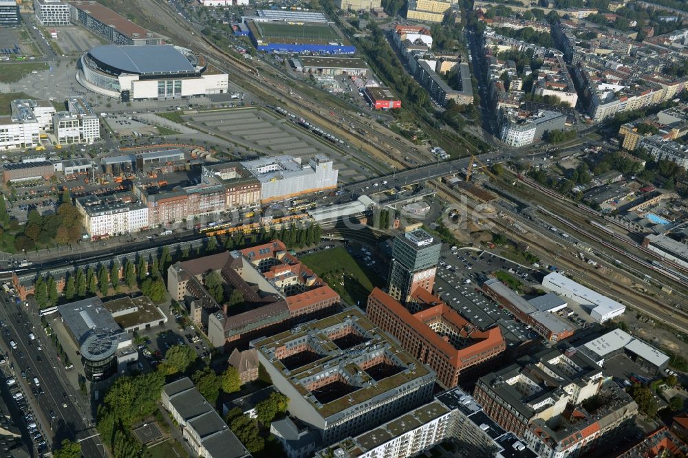 Luftbild Berlin - Oberbaum City im Ortsteil Friedrichshain in Berlin